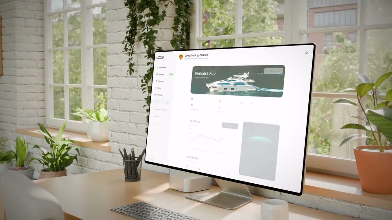 Loop UI/UX design, animated mockup