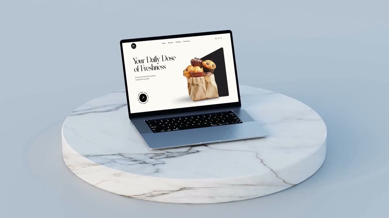 Mark One UI/UX design, animated mockup