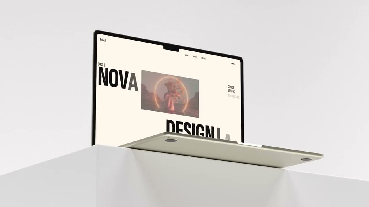 Nova UI/UX design, animated mockup