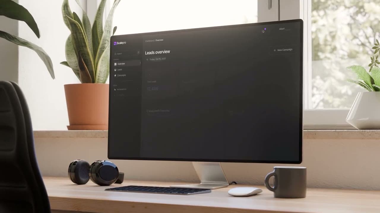 Scalepro UI/UX design, animated mockup